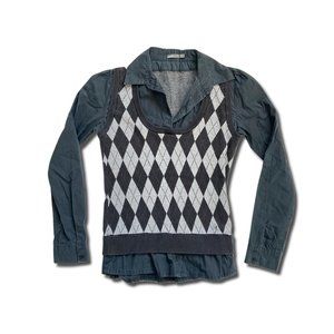 2 In 1 Argyle Sweater